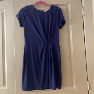 Charming Charlie Short Sleeve Navy Blue Dress with Cinched Waist Size Medium
